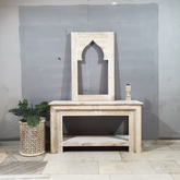 Handmade Indian Furniture Solid Hard Wood Carved Console table 150x40x80Cm